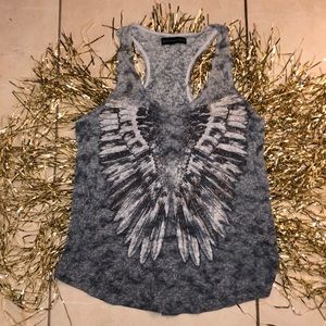 Rock & Republic Racerback Angel Wing Tank